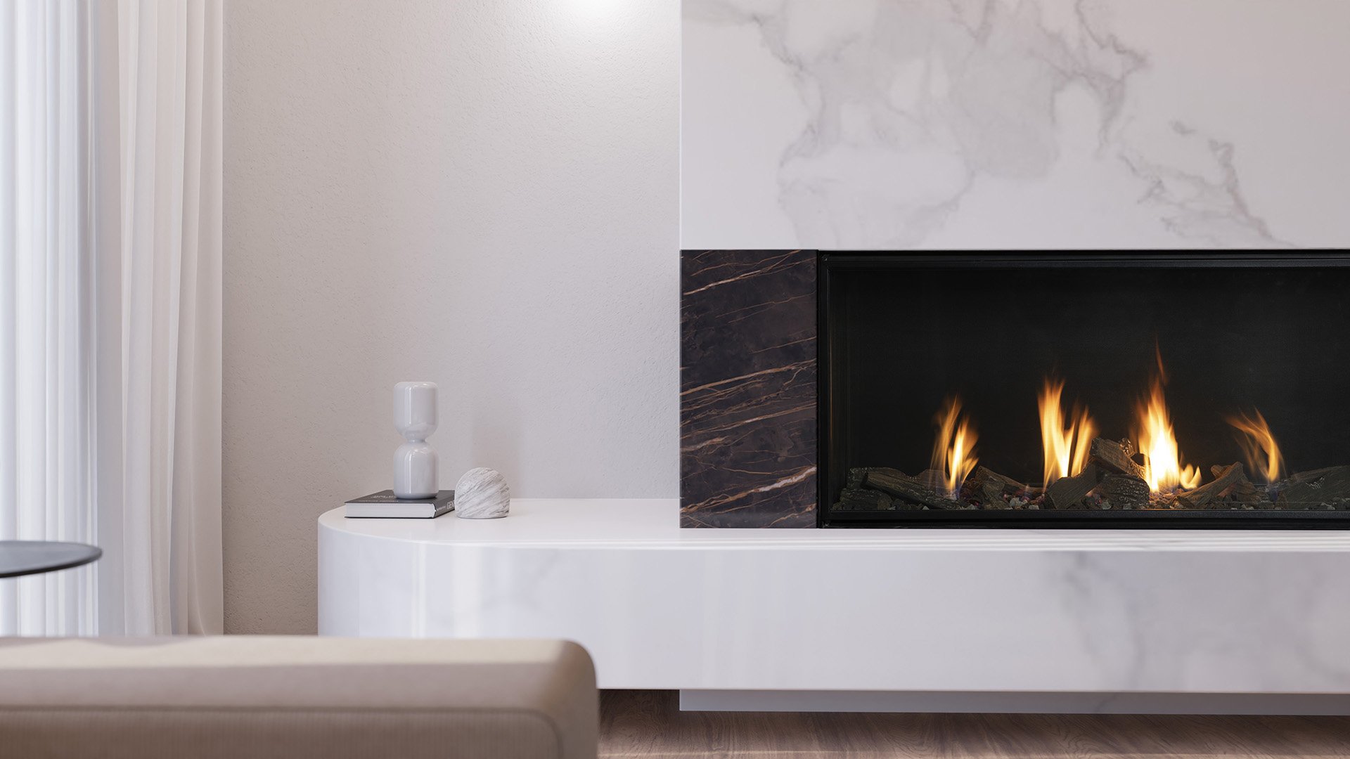 Escea Feature: Most Advanced Zero Clearance Technology