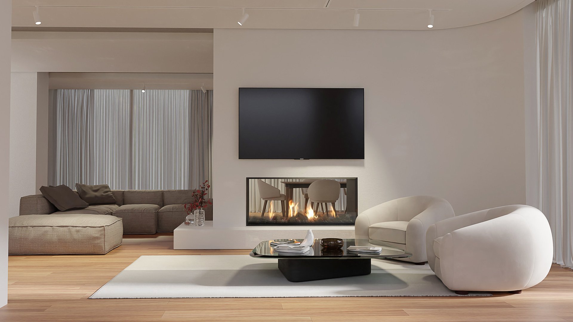 KS55 Glass Barrier Gas Fireplace