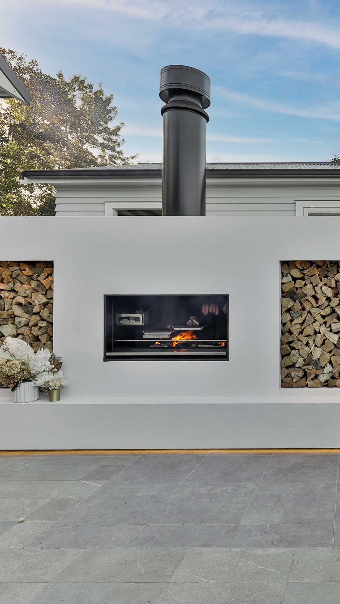 Outdoor fireplace bbq sale