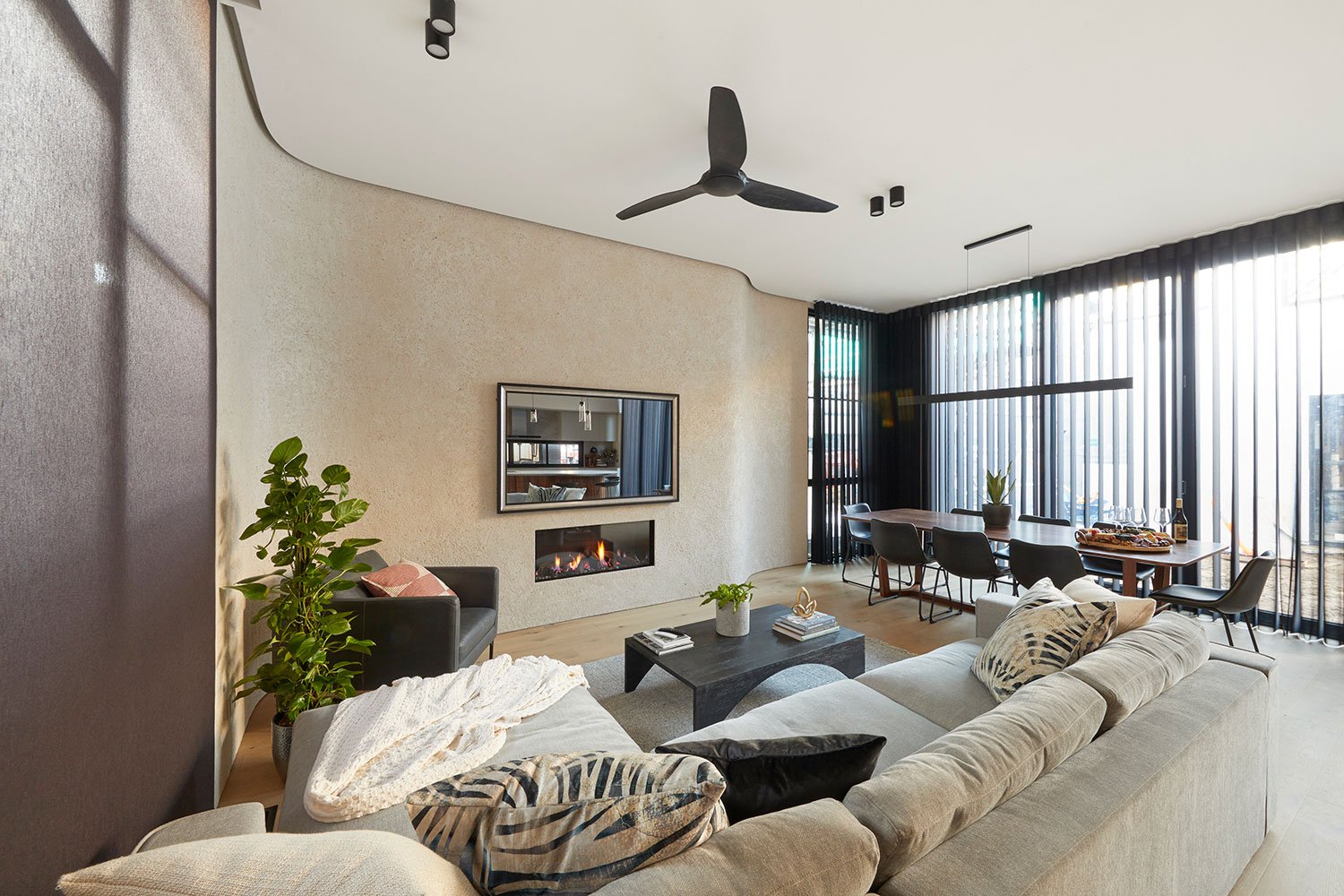 The Block Living Room Reveals: Daniel & Jade's Art Deco Delight