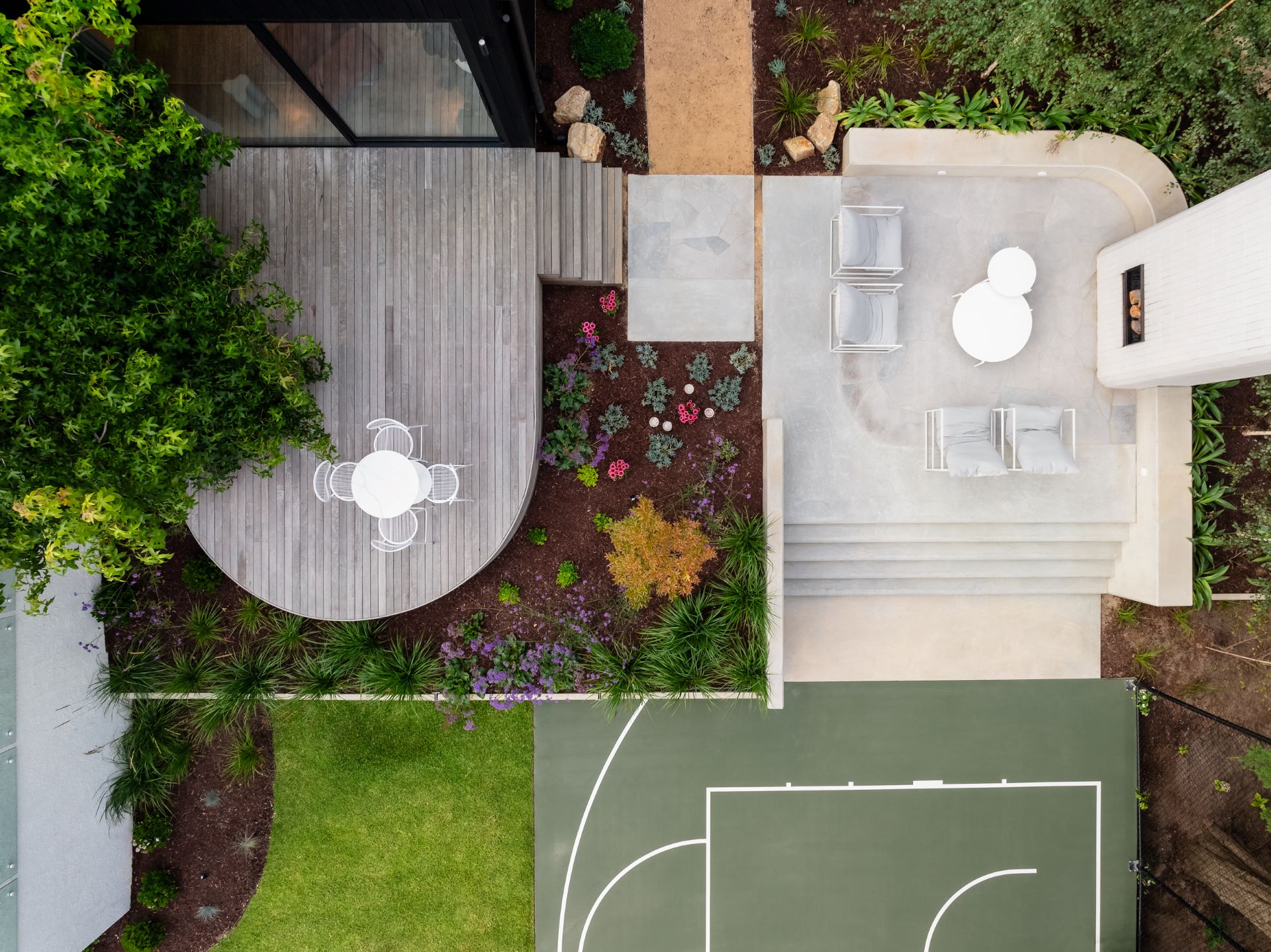 Garden Oasis, Gathering Place: Charred Peninsula Charm by Mint Design
