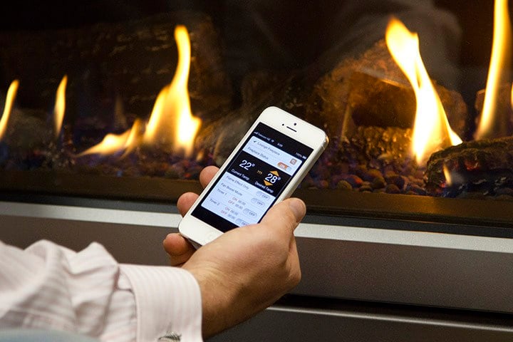 Whether you’re turning your gas fire on before you leave work in the evening or changing the settings from your couch, the Escea fireplace smartphone control has only your comfort in mind.