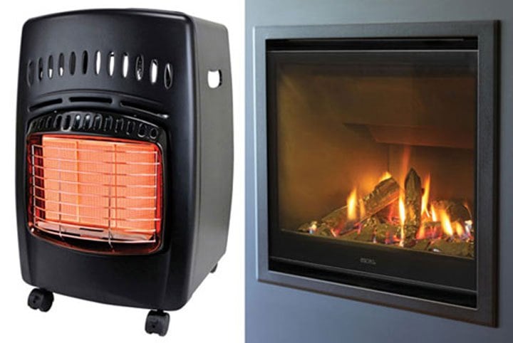 What is the difference between unflued and flued gas heaters