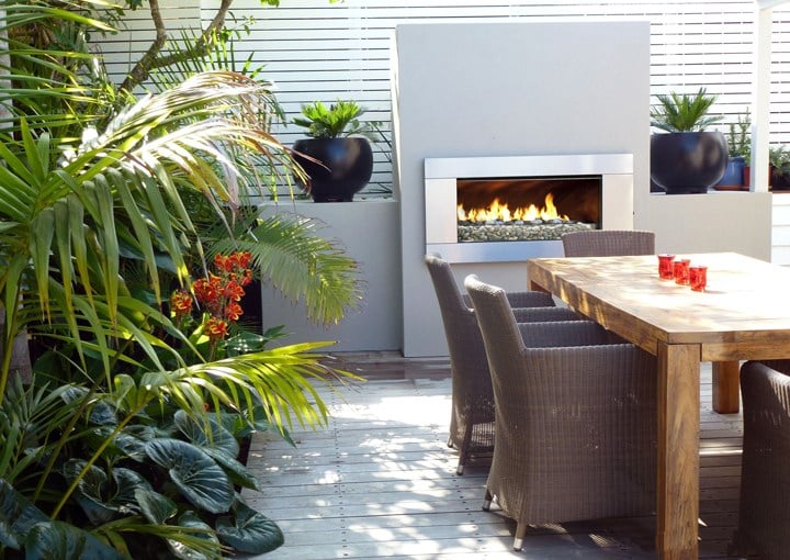 escea ef5000 outdoor fireplace dinning