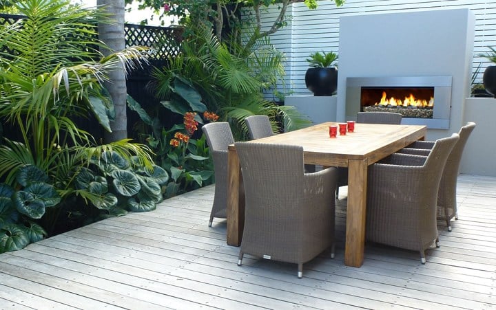 escea ef5000 outdoor fireplace dinning