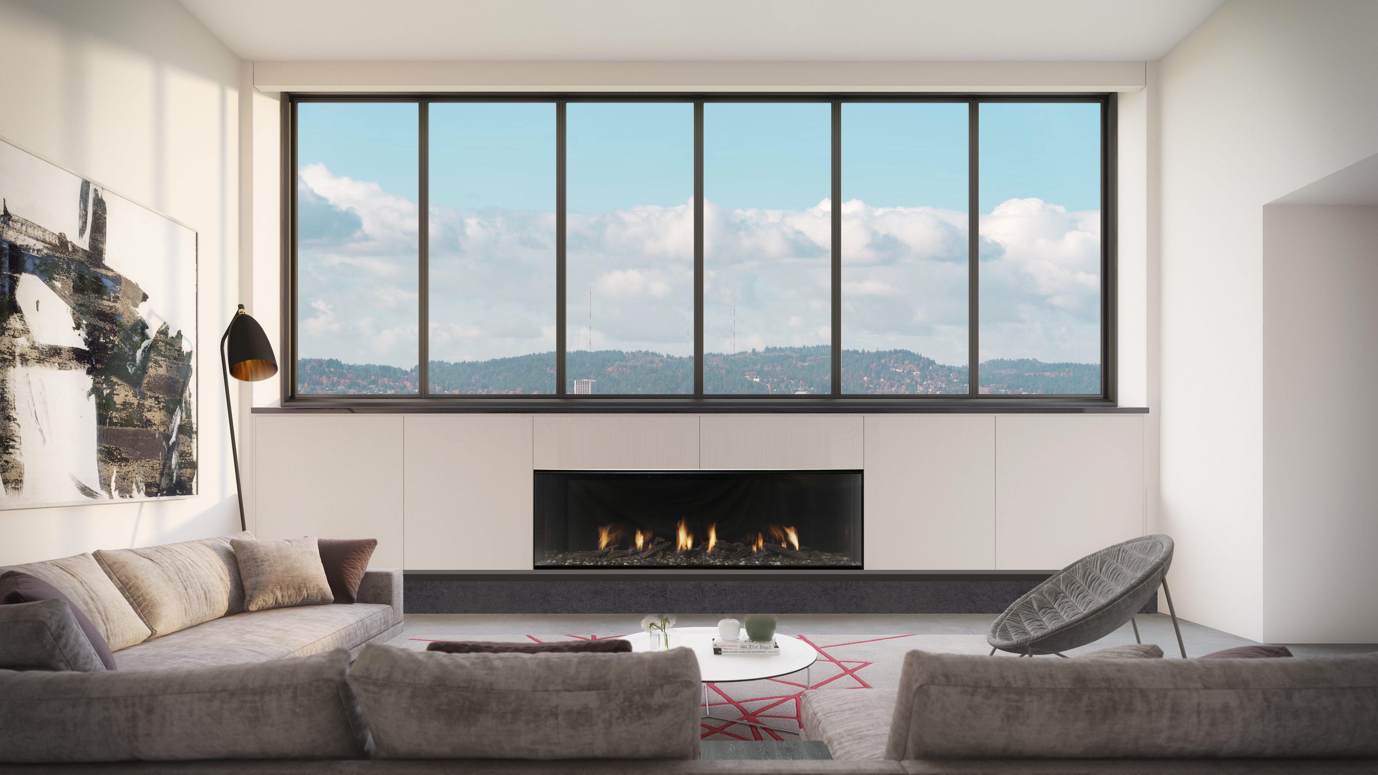 KS55 Glass Barrier Gas Fireplace 