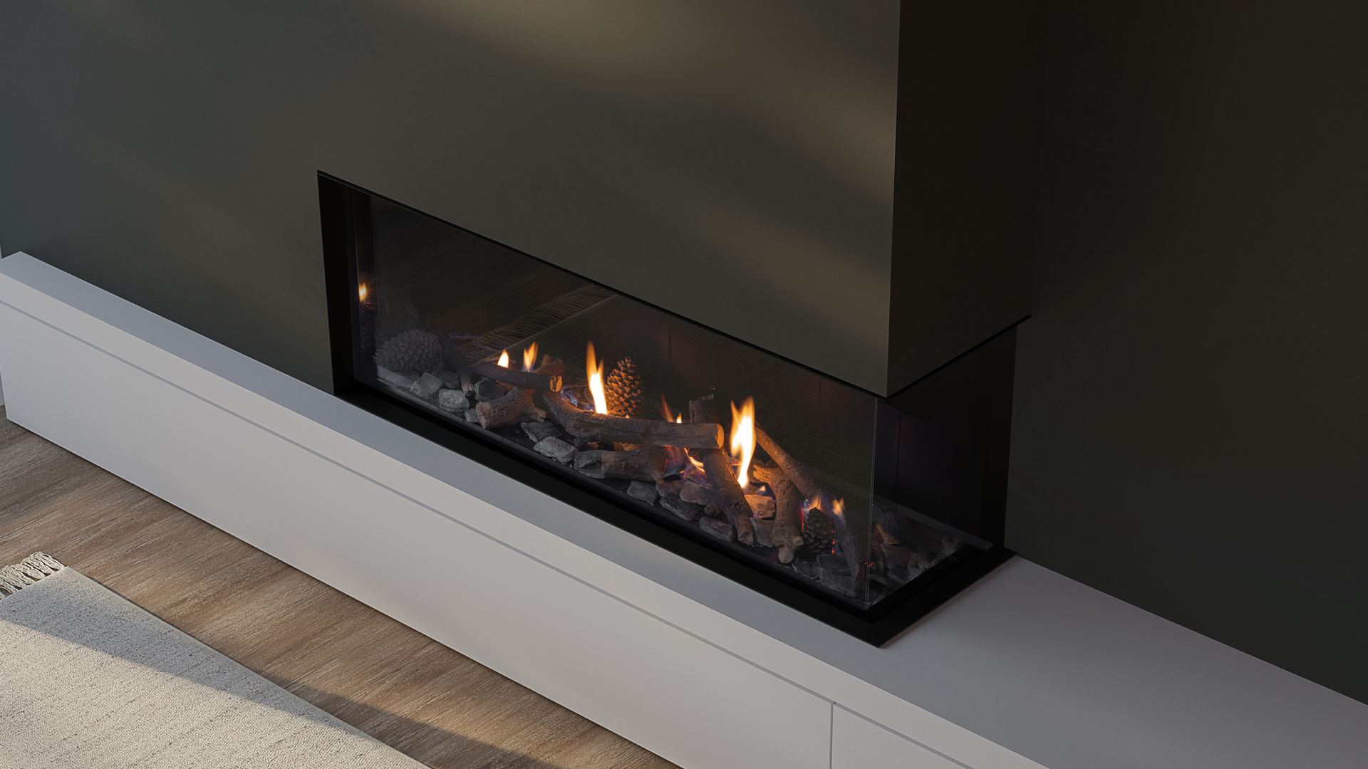 DN1150 Corner Gas Fireplace | 02