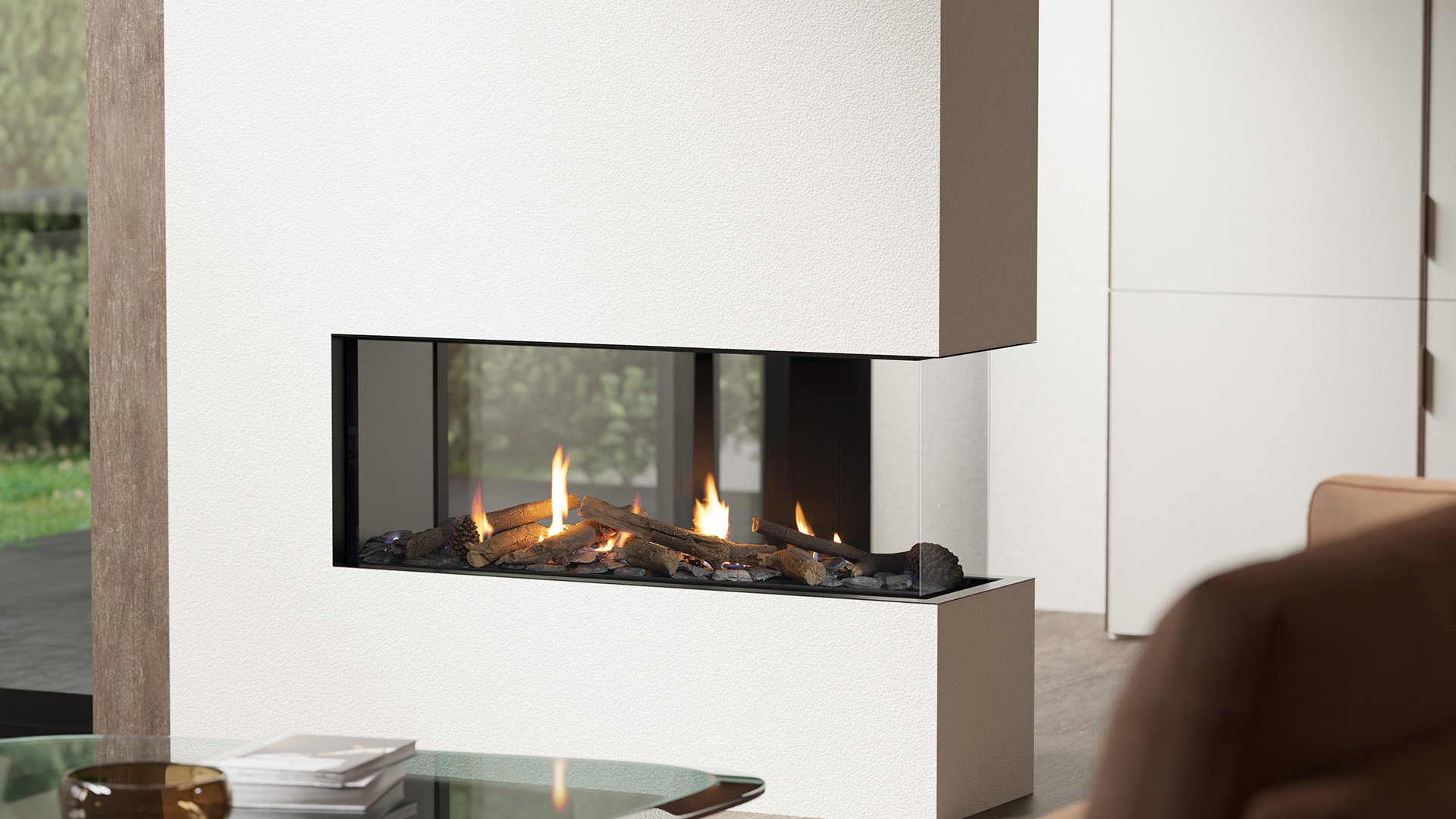 DN1150 Peninsula Gas Fireplace | 01