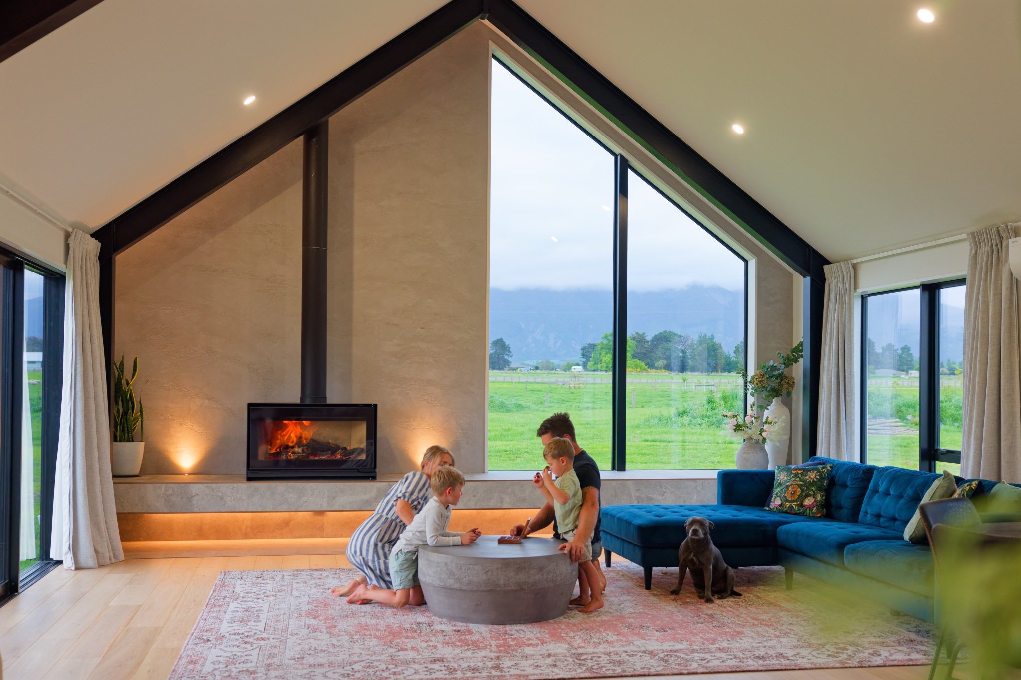 KaikÅura House: TFS1000 Wood Fireplace