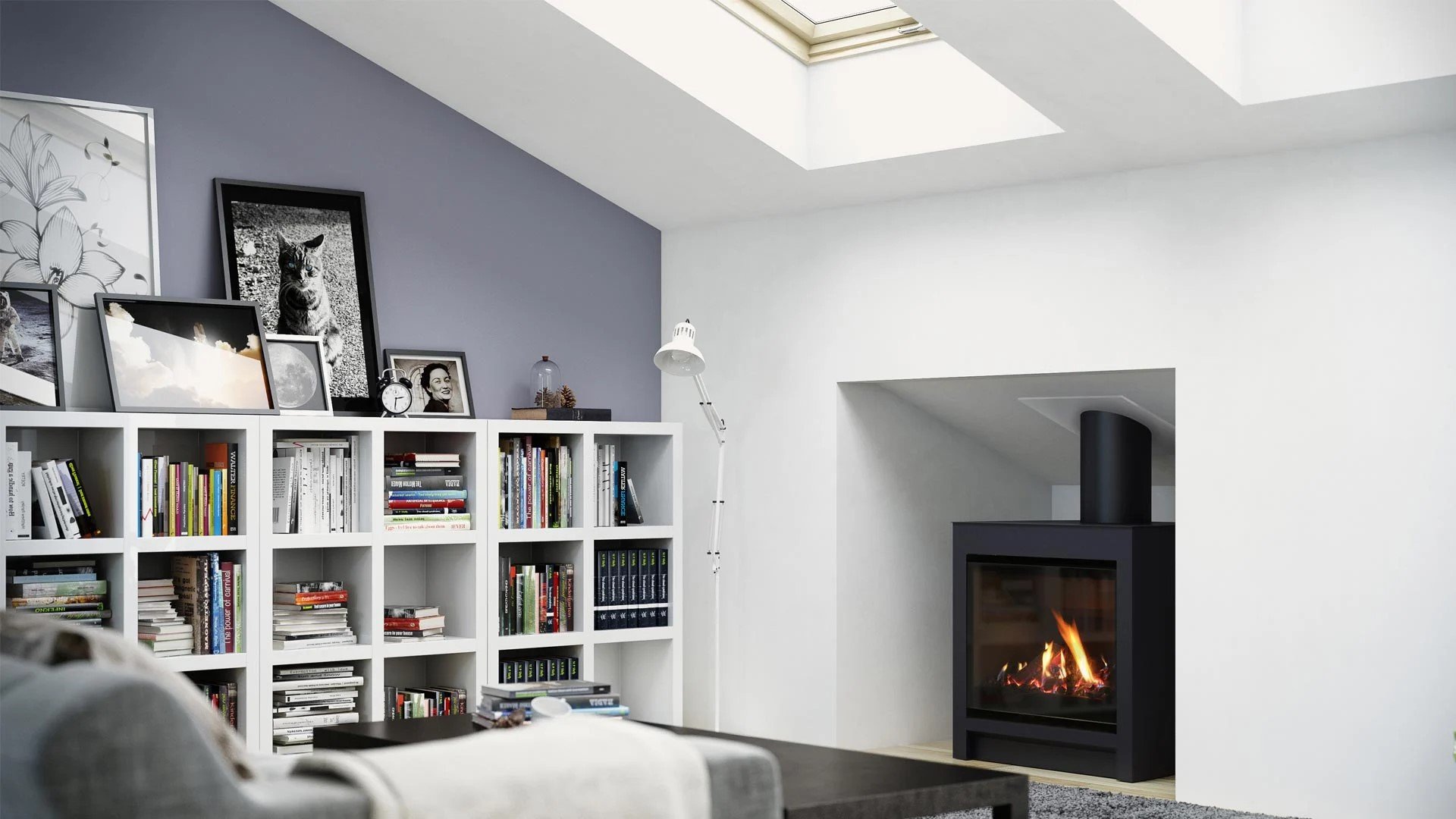 Freestanding Gas Fire In Roomset