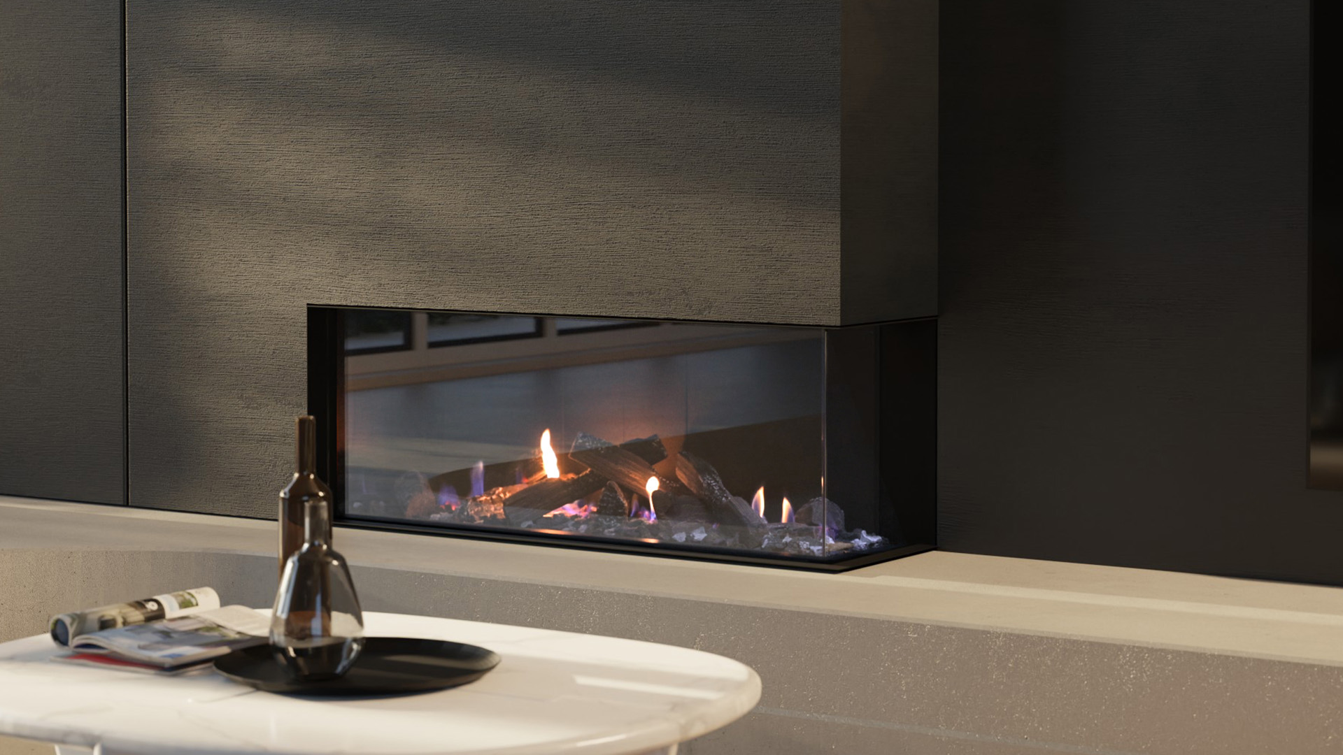 DN1150 Corner Gas Fireplace