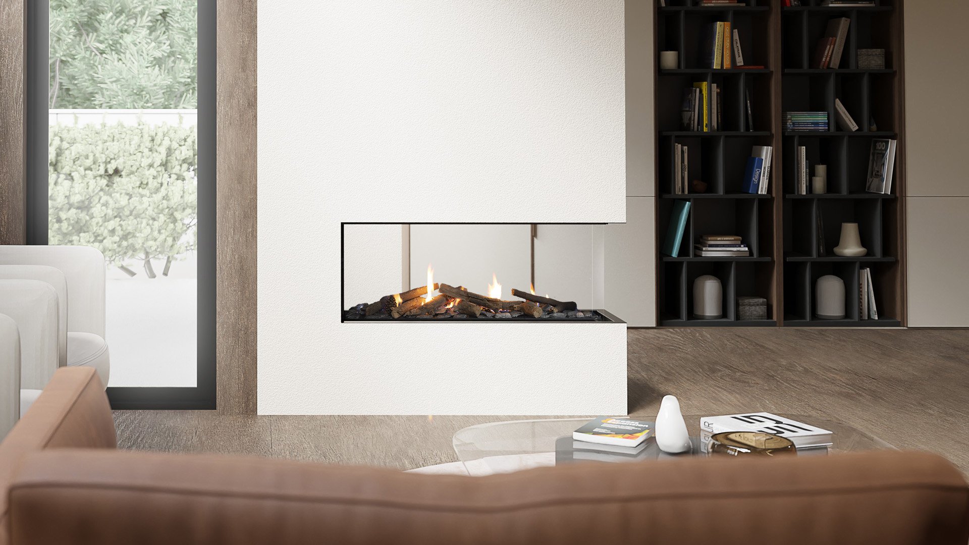 DN1150 Peninsula Gas Fireplace