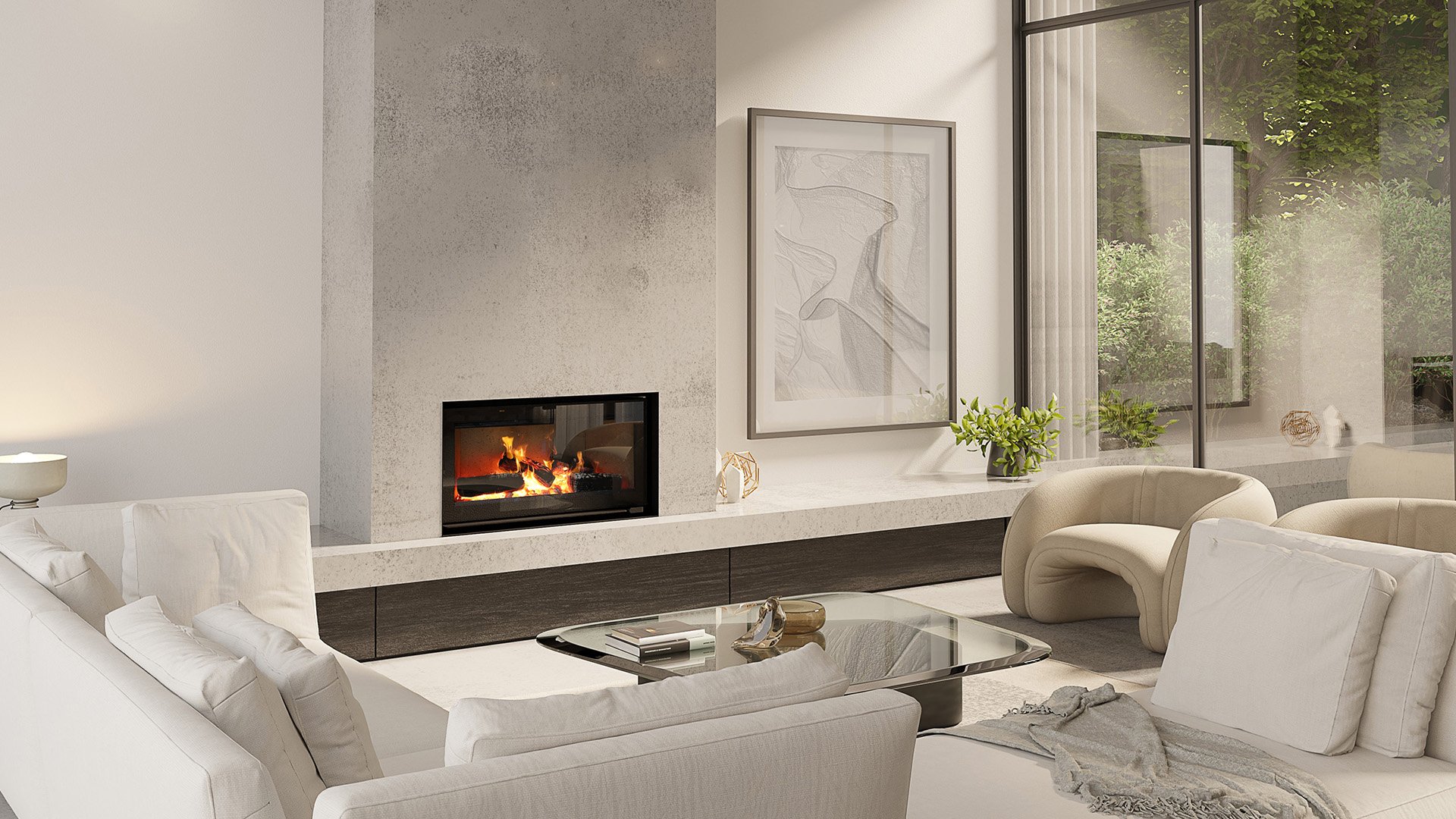 Escea TC950 Inbuilt Wood Fireplace